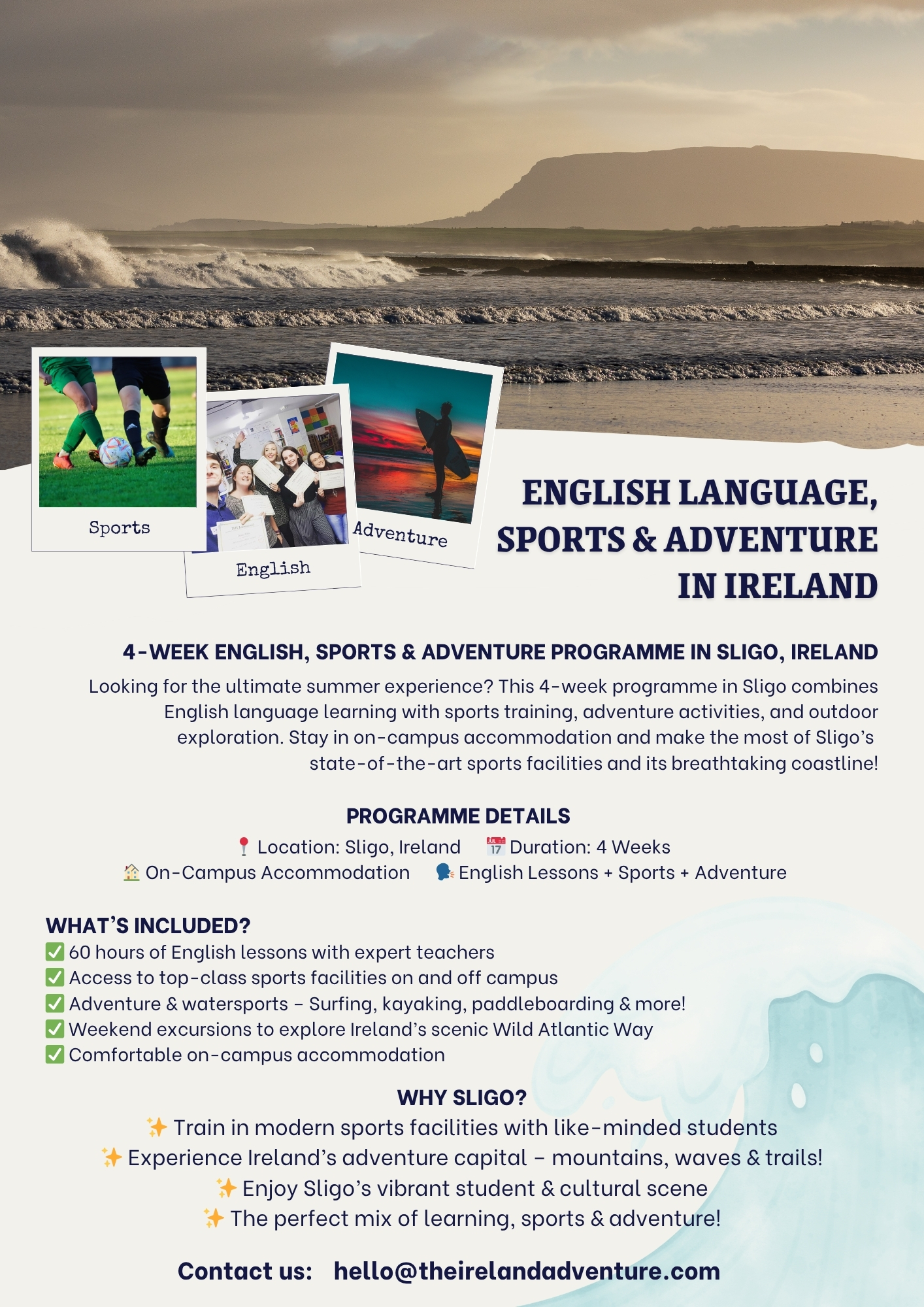 english and adventure sports sligo